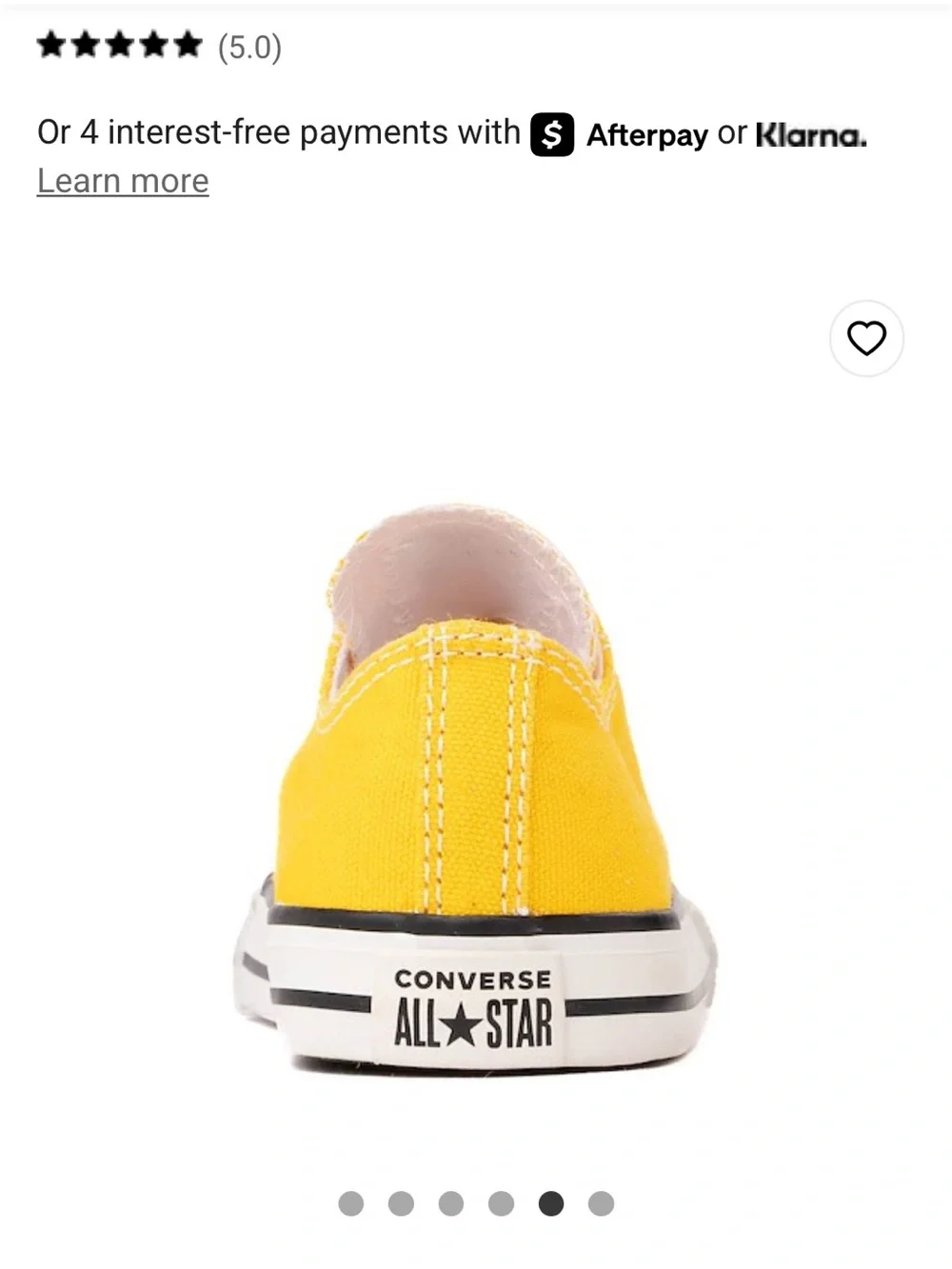 NIB Converse infant size 5 Chuck Taylor All Star Low Top Sneakers - lemon chrome